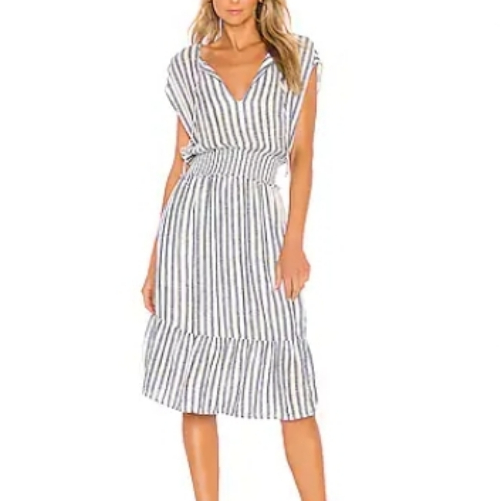 RAILS "Ashlyn" Midi Dress in Rio Stripe Sz L